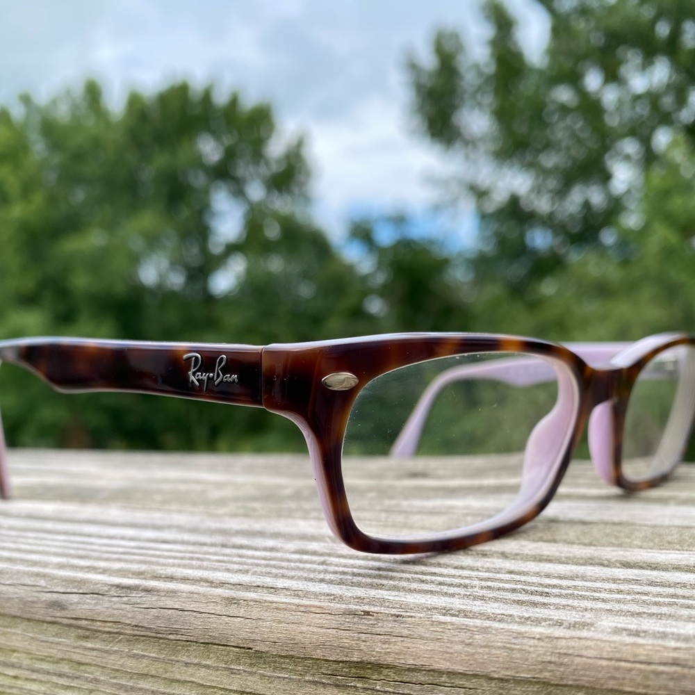 Ray-ban glasses frames tortoise lavender full rim 50[]19 135 spring flex hinge